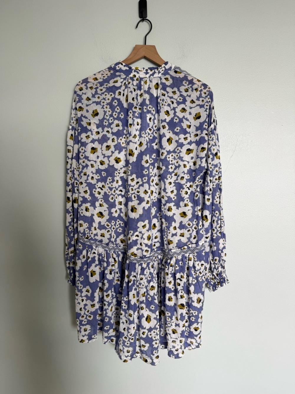 Free People Blue Love Letter Floral Tunic Dress